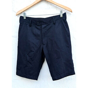 Bugatchi Mens Shorts 30 Black Flat Front Pockets Casual Walking Chino Preppy‎